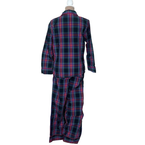 J. Crew Long Sleeve Cotton Poplin Pajama Set in Black Stewart Tartan - Picture 5 of 16